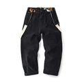 Cotton Washed Canvas Overalls - Durable Loose Straight Men's Lumberjack Casual Pants