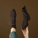 Women Ankle Boots With Zip Elegant Velvet Female Shoes Heels