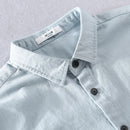 Casual Cotton Shirt Men Comfortable Solid Top Clothes