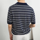 Summer Men T Shirt Striped Polo T-Shirts Short Sleeve Social Tops Casual Business Shirts T Shirts Man Clothing