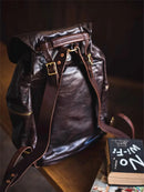 Outdoor casual travel men's large-capacity backpack designer handmade genuine leather