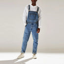 Male Streetwear Men'S Denim Jeans Overall Jumpsuit For Mens