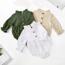 Baby Girls Romper Cotton Long Sleeve Ruffles Baby Rompers Infant Playsuit Jumpsuits Cute Clothes