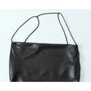 Women Backless Foil Slip Dress Vintage Black Female Long Party