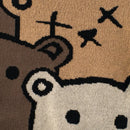 Cartoon Bear Children's Sweater Winter Clothes Boys Girls Knitwear Turtleneck Jumper Top Kids Outfit