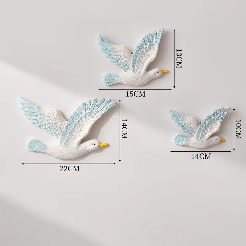 Simulated Mediterranean Resin Seagull Background Wall Decorative Pendant