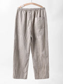 Summer Thin Linen Trousers For Man Casual Loose Breathable Male Pants