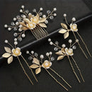 Crystal Luxury Hair Sweet Romantic Women Bride Wedding Accessories Jewelry Hair Clip Hair Comb Set