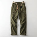 Brown cargo pants on a white background, Obroi