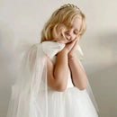 Summer Toddler Baby Girls Party Dresses Girls Wedding Evening Baptism 1st Dresses Formal White Dress For Children Girls