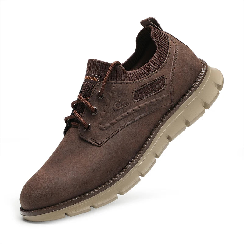 Spring Autumn Breathable Leather Casual Brogue Shoes Men Footwear