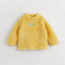 Girls Reversible Cotton Fleece Embroidered Sweatshirt for Autumn & Winter