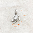 Dangle Charm Pendant Tortoise Jewelry Wisdom And Eternal Life Gift In 925 Sterling Silver