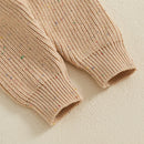 Winter Warm Toddler Infant Knit Sweater Pants Drawstring Elastic Casual Children Long Trousers