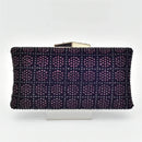 Purple beaded clutch bag on a white background, Obroi