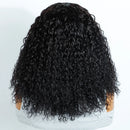 Black curly wig on a white background, Obroi