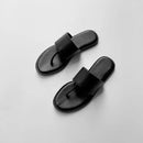 Women Flip Flops Summer Genuine Leather Slippers Casual Flat Shoes Ladies Clip Toe Slides