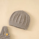 Baby Boys Girls Rompers Hats Clothes Sleeveless Knitted Newborn Infant Natural Strap Jumpsuits Outfits Sets