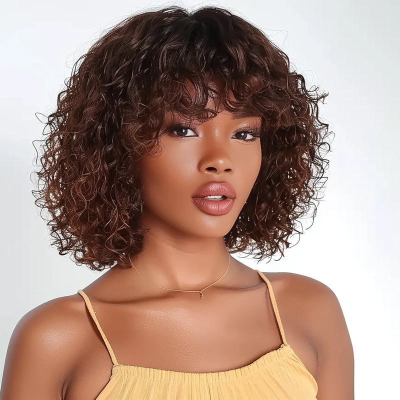 Curl Pixie Cut Wigs Curly Hair Wigs Sleek Short Hair Wigs For Women