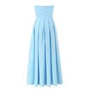 Light blue strapless dress on a white background, Obroi