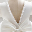 Baby Girl Princess Backless Dress Infant Toddler Child Bow Wedding Birthday
