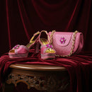 Design Rhinestone Embellished Bag And Material Peep Toe Pumps Elegant Clutch Bag Women Shoes