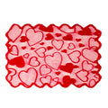 Valentine's Day Love Lace Table Flag Placemat Set Wedding Bottle Festive Tablecloth Home Decoration