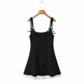 Summer Evening Dresses Party Dresses Girls Bow Suspender Dress Slim Sexy Mini Dress Women