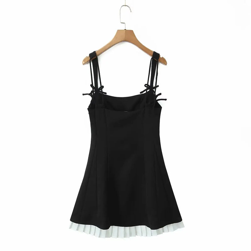 Summer Evening Dresses Party Dresses Girls Bow Suspender Dress Slim Sexy Mini Dress Women