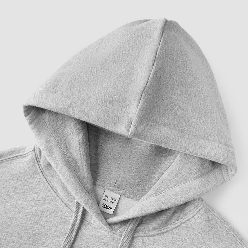 Hoodie Women Fleece Lined Thermal Antibacterial Loose Fit Solid Color Winter Casual Pullover