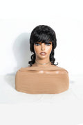 Bob Short Pixie Human Hair Wigs With Bangs For Women Natural Wolf Wave Wigs