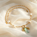 Ocean Wind Shell Pendant Necklace for Women Paper Clip Chain Necklace Summer Beach Vacation Jewelry Gift