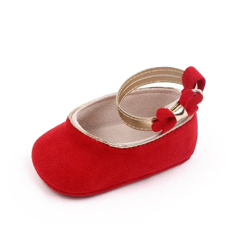 Baby Girls Princess Dress Shoes Cute Mary Jane Flats With Flowers Toddler Anti-Slip Soft Baby Girls Sandals 0-18 Months