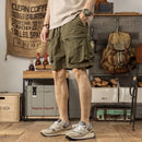 Men’s Casual White Cargo Shorts with Pockets – Summer Streetwear