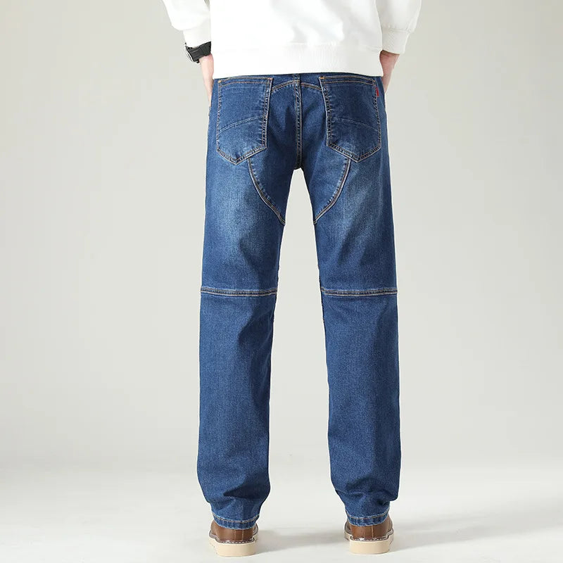 Men's Straight Loose Tactical Trousers Casual Stretch and Wear-resistant Jeans Men's Outdoor Sports Jogging Cargo Pants Ropa