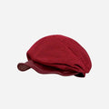 Knitted Splicing Leather Brim Berets Cap for Women Spring Autumn Casual Hats