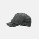 Distressed black cap on a light gray background, Obroi