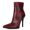 Female Ankle Boots Pointed Toe Zipper Women Short Autumn