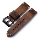 Handmade First Layer Leather Strap Men Thickened Vintage Style Suitable For Military Watches