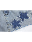Women's Blue Denim Short Skirt Vintage Skirt Summer Clothes Mini Skirts