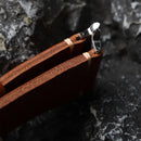 Handcrafted Maroon Retro Watchband For Apple Watch Thickened Punk Leather Strap Thickened