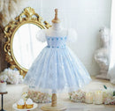 New Baby Summer Girls Boutique Cosplay Flower Dress Princess Kids Sweet Party Dress 3-8 T