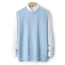 Men's T-Shirt Wool Sleeveless Vest Men Round Neck Knitted Pullover Shirt Spring and Autumn