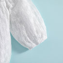 Baby Bodysuit Long Sleeve Hollow Out Flower Embroidered Jumpsuits Short Playsuit Baby Girl Spring Fall Clothes