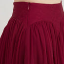 Double Layer Georgette Pure Silk Natural Waist Side Pockets Slightly Hanging Flowing Silk Long Dress Pants