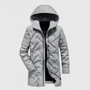 Men Down Jacket Duck Coat Hooded Parkas Male Long Trench Clothing Winter Thicken Outerwear Solid Windbreaker