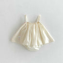 Baby Girls Summer Clothing 0-2Y Girl Infant Flower Suspender Bodysuit Straps Jumpsuit