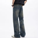 Men Jeans Flared Pants Kick Flare Denim Pants Bootcut Trousers Full Length Men Jeans