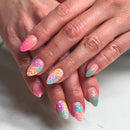 Press on False Nails with Flower starfish heart Design Fake Nail Reusable Round Full Cover Nails Tips