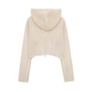 Chic Women Knitted Jackets Zipper Hooded Warm Coats Autumn Winter Female Oversized Outwears